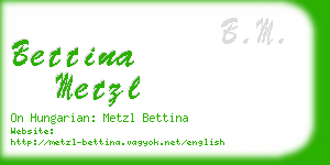 bettina metzl business card